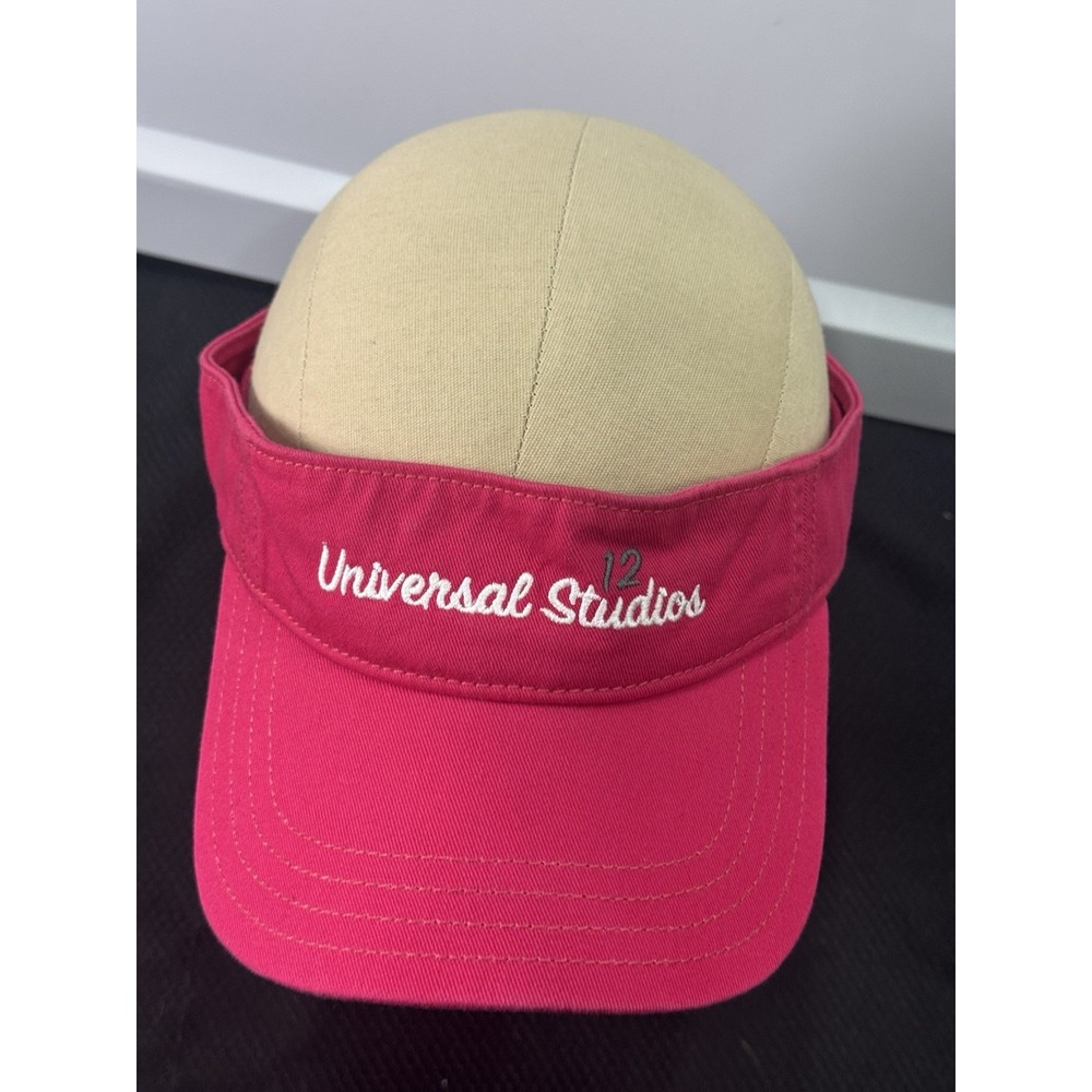 Universal‎ Studios Visor Hat Cap Womens Pink Embroidered Logo - Picture 2 of 10